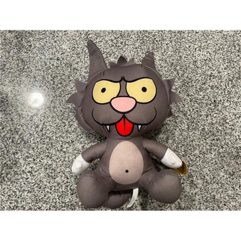The Simpsons 10" Scratchy Cat Stuffed Plush Itchy and Scratchy Show Toy Factory